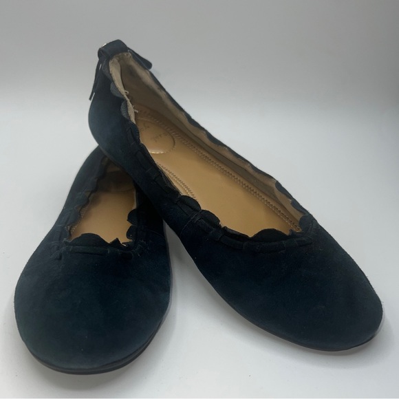 Jack Rogers Blue Suede Slip On Ballet Flats Shoes; 6M - Picture 3 of 8